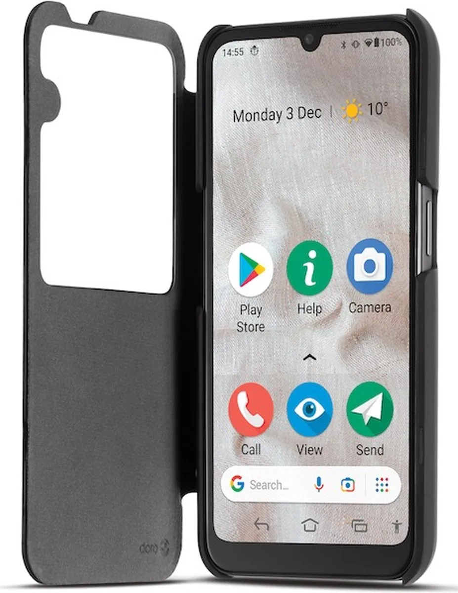 Doro 8100 - Telefoonhoesje - Smart Flipcover - Zwart