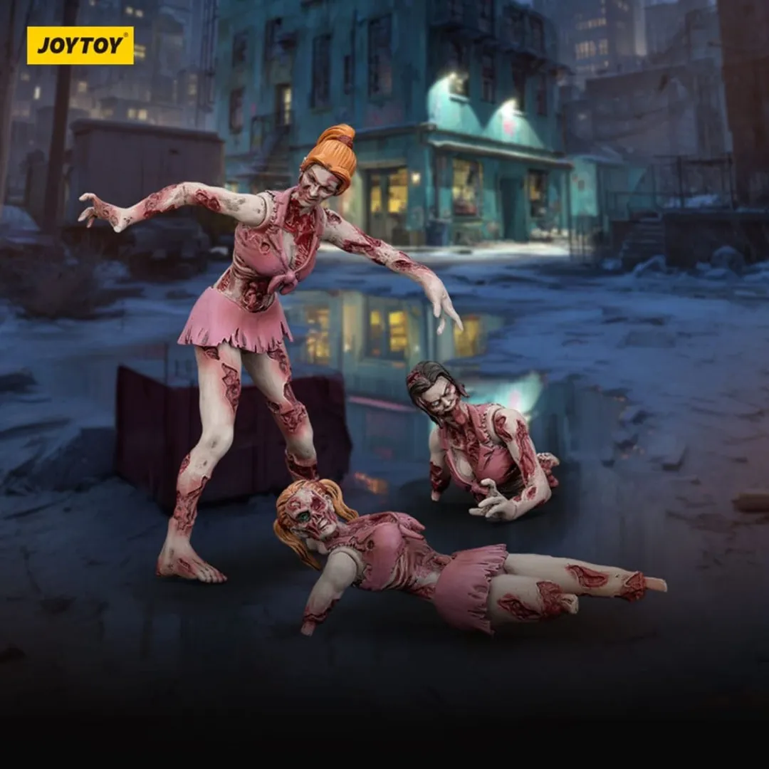 Joy Toy Zombie Dark Source Action Figuur 3-Pack Cheerleaders 8cm - Multi
