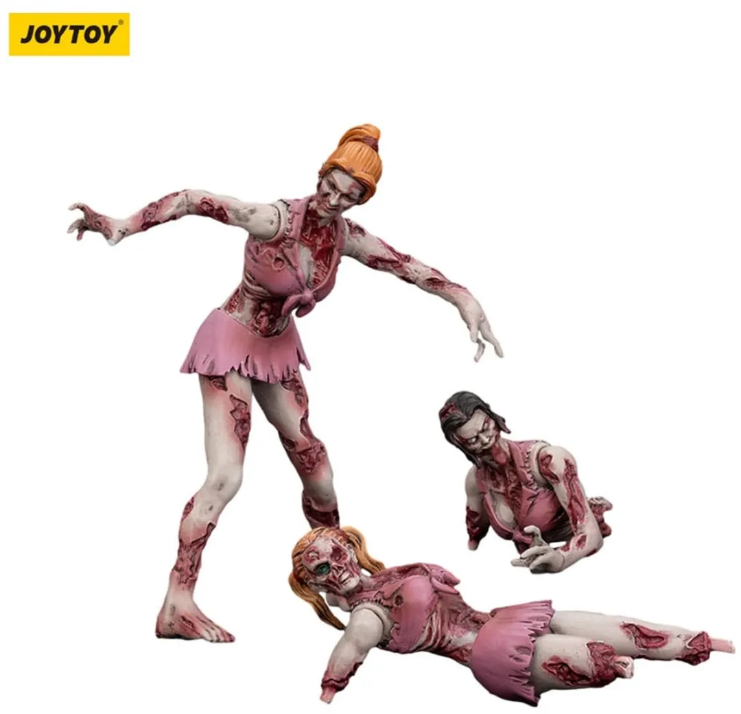 Joy Toy Zombie Dark Source Action Figuur 3-Pack Cheerleaders 8cm