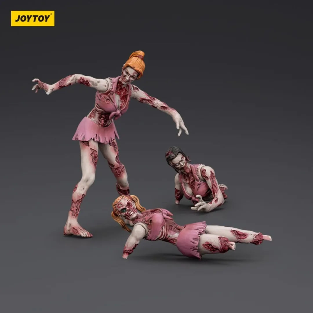 Joy Toy Zombie Dark Source Action Figuur 3-Pack Cheerleaders 8cm - Multi