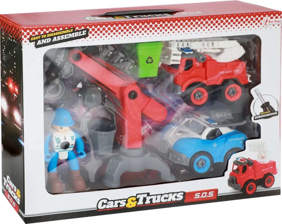 Toi-Toys Cars & Trucks Speelset Blauw - MPN 20581A
