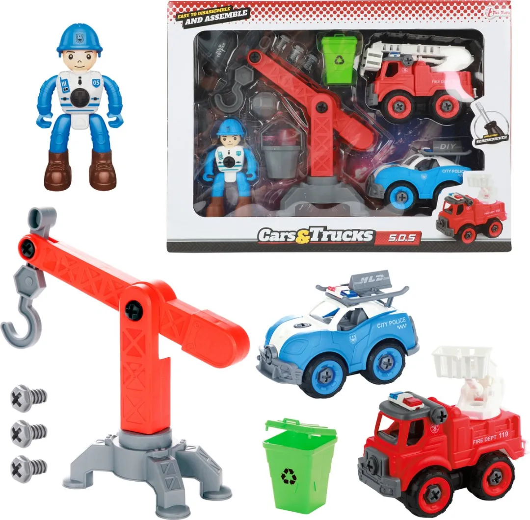Toi-Toys Cars & Trucks Speelset Blauw
