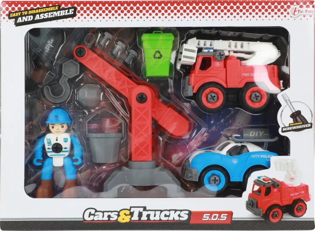 Toi-Toys Cars & Trucks Speelset Blauw - MPN 20581A