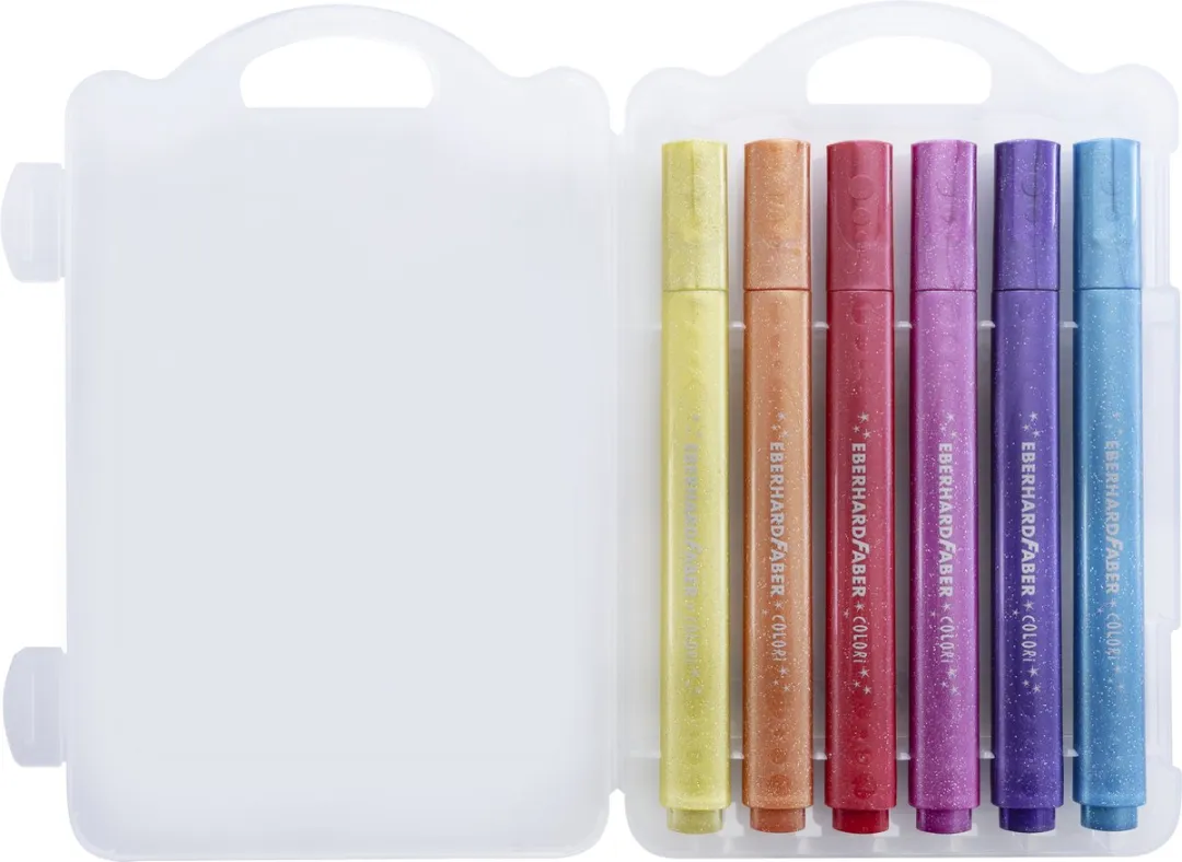 Eberhard Faber Jumbo Viltstiften EF-551214 - 6 Kleuren Glitter