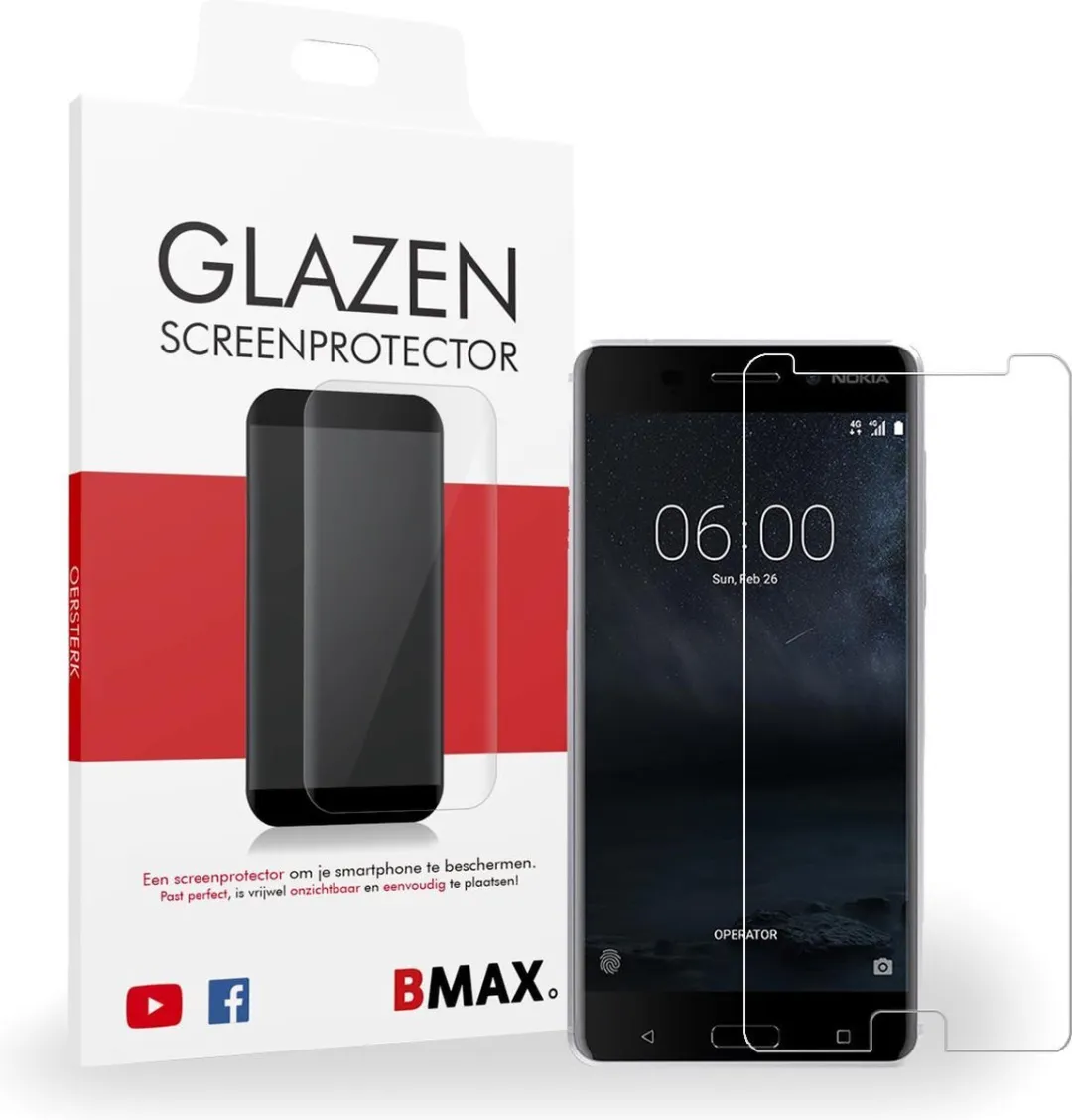 BMAX Glazen Screenprotector Nokia 6