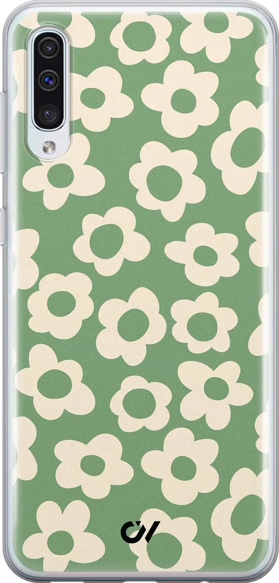 Casevibes Hoesje Samsung Galaxy A50 Retro Cute Flowers