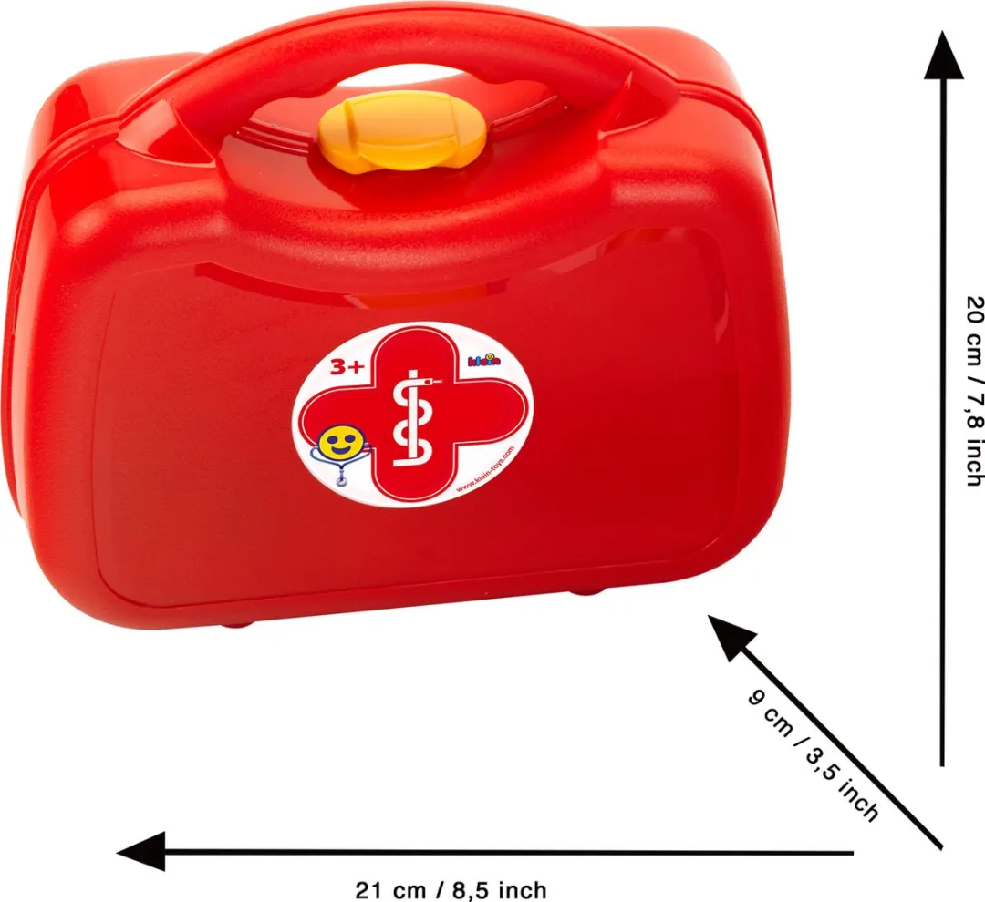 Klein Toys Dokterskoffer - 21,5x8,5x20cm Rood