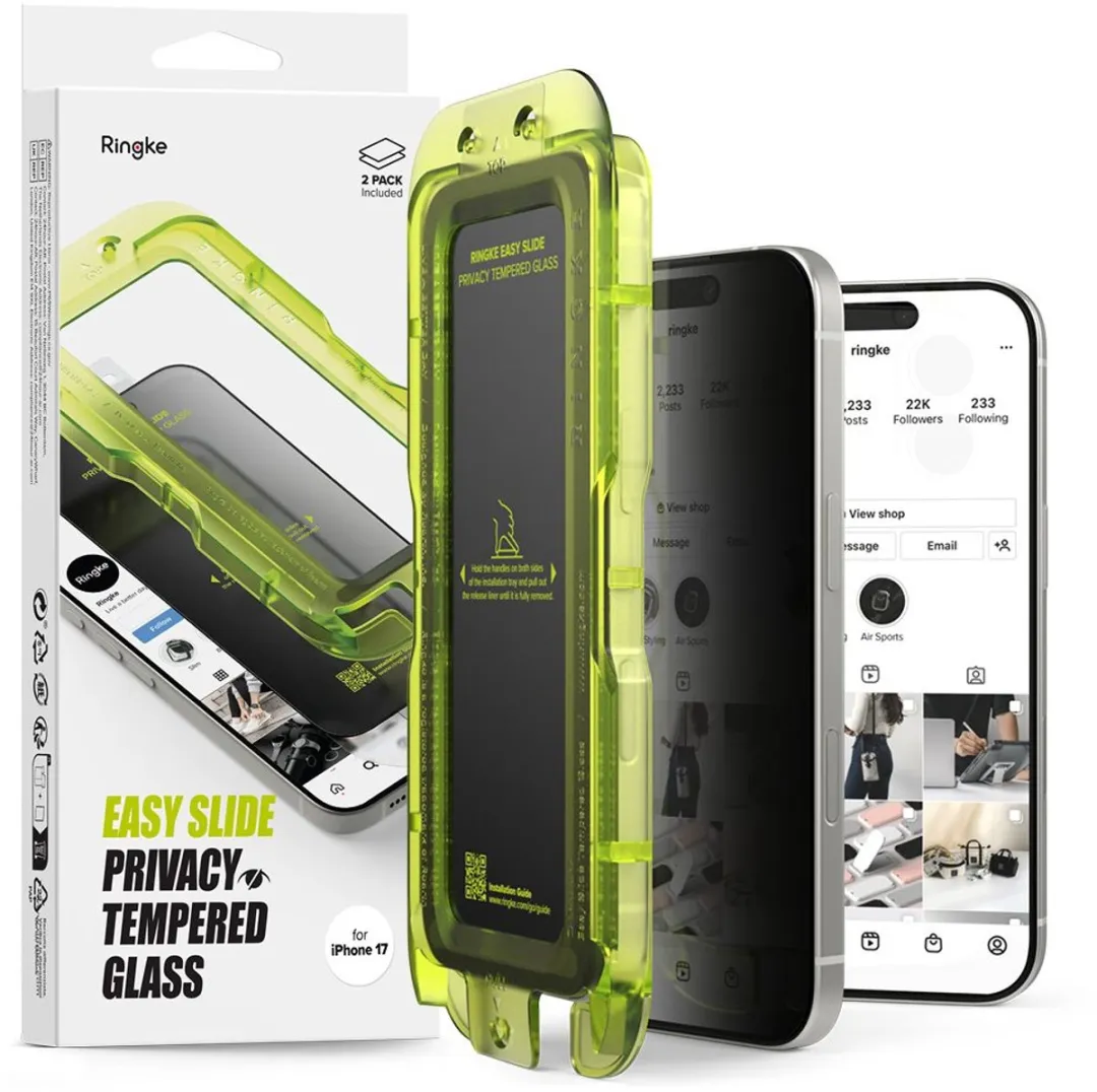 Ringke Easy Slide Privacyglas iPhone 17