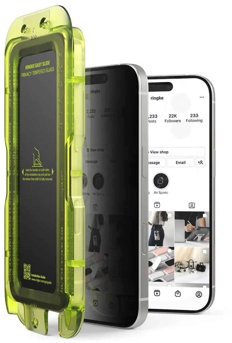 Ringke Easy Slide Privacyglas iPhone 17 - 2 Stuks