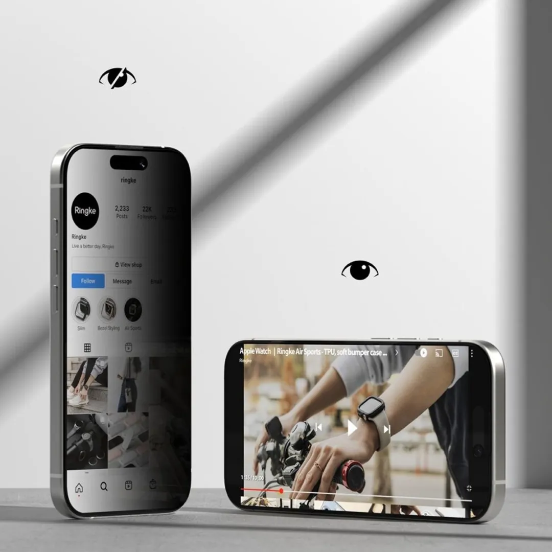 Ringke Easy Slide Privacyglas iPhone 17 - 2 Stuks