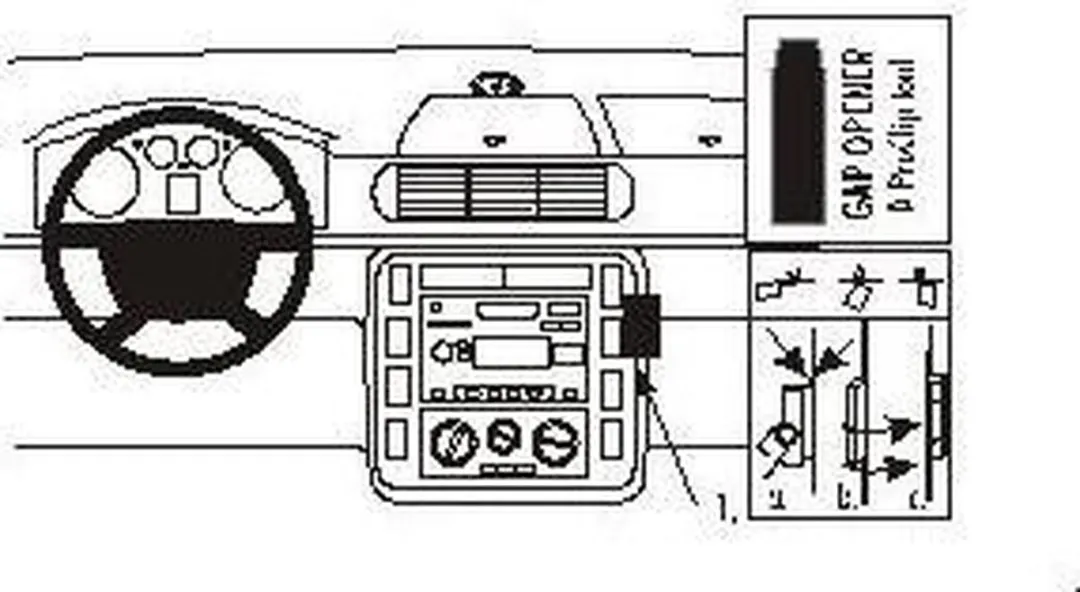Brodit ProClip 852847 Houder - Ford Galaxy 2001-2006 - Zwart