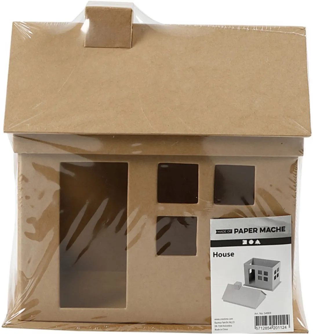 Creativ Company Papier Maché Huis 23x22,5x14,5cm - Bruin