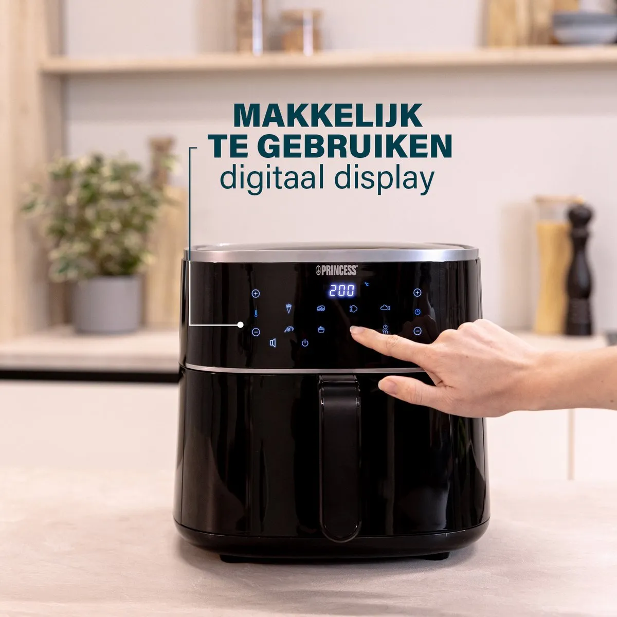 Princess Digitale Airfryer XL 182244 - 6L - 1500W - Zwart