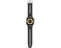 Decoded Siliconen Sportband Apple Watch - Graphene Zwart