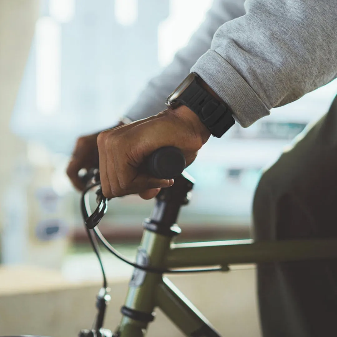 Decoded Siliconen Sportband Apple Watch - Graphene Zwart