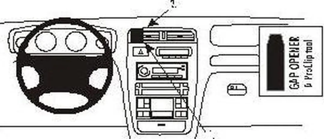 Brodit ProClip Houder Hyundai XG 1998-2005 Center Mount