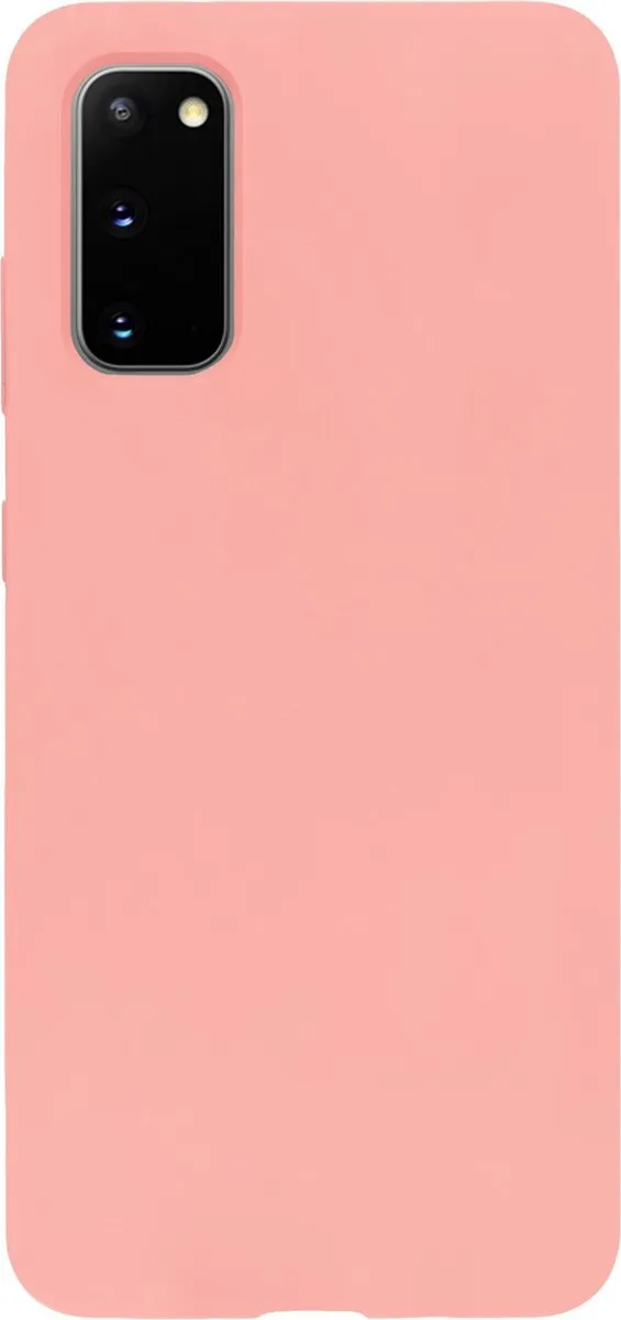 BMAX Siliconen hard case hoesje geschikt voor Samsung Galaxy S20 / Hard Cover / Beschermhoesje / Telefoonhoesje / Hard case / Telefoonbescherming - Peach