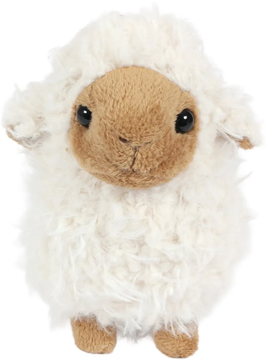 PIA Soft Toys Pluche Schaap - Wit/Grijs - Krullend - Klein 18x23cm
