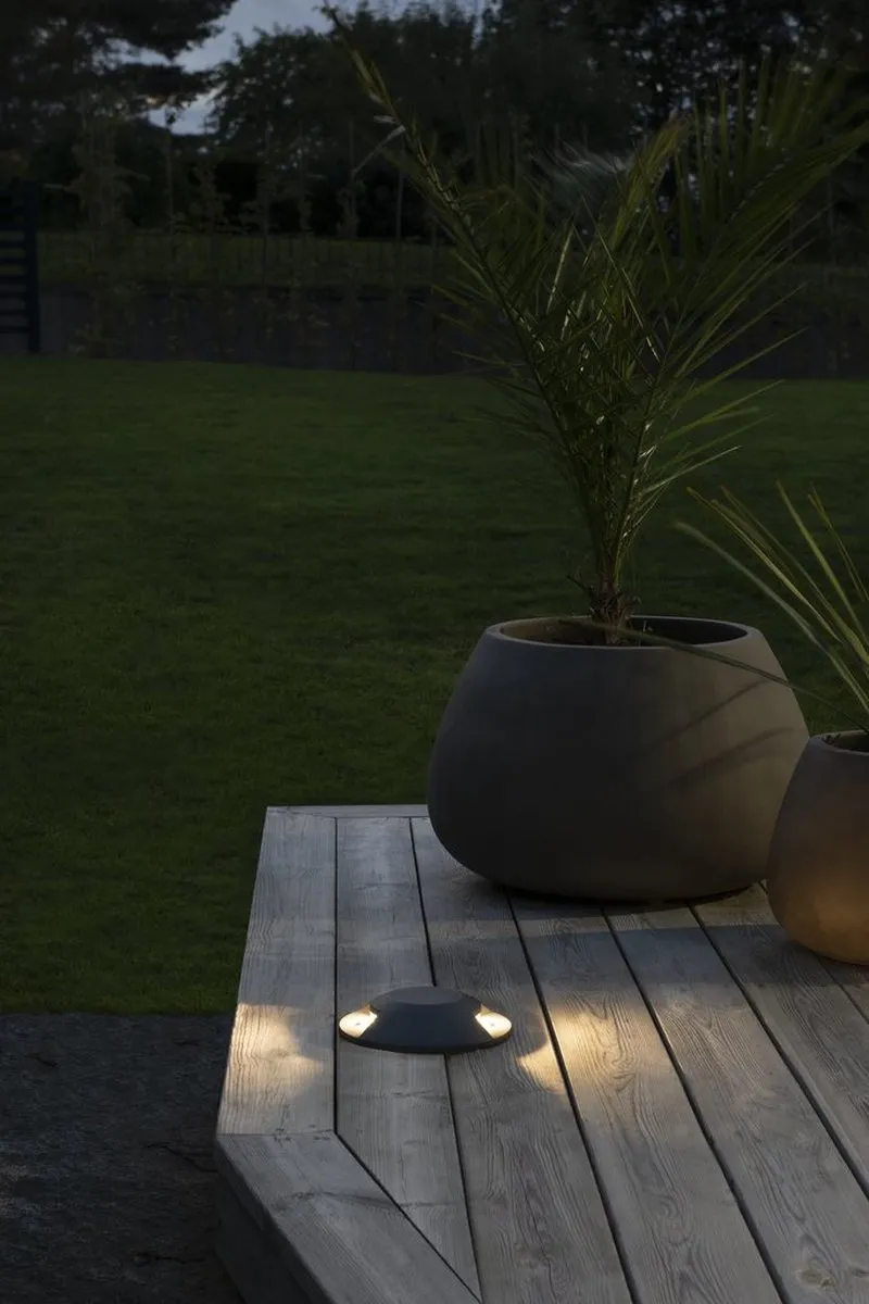 Konstsmide Grondspot 2 LED 3000K IP65 900lm - 20cm Aluminium Wit - afbeelding 6 van 6