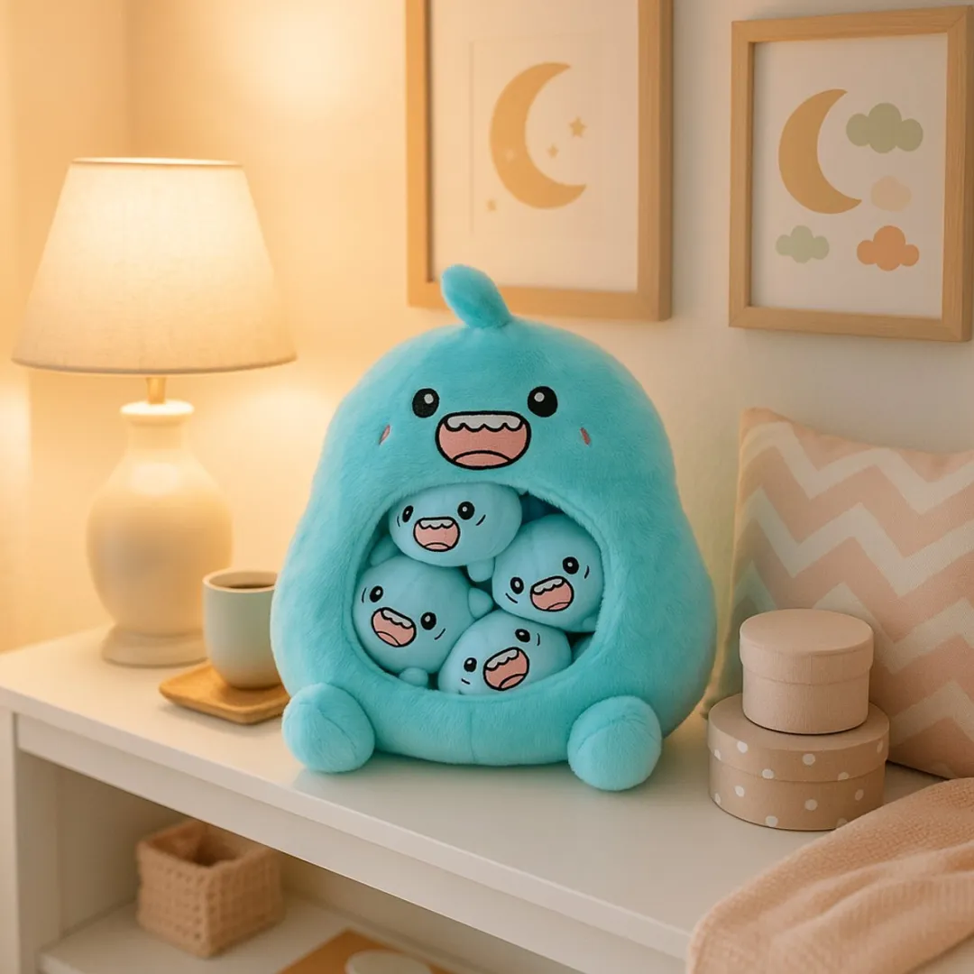 MagniToys Haai Knuffelkussen - Mini haaitjes - 40 cm - Vanaf 3 jaar