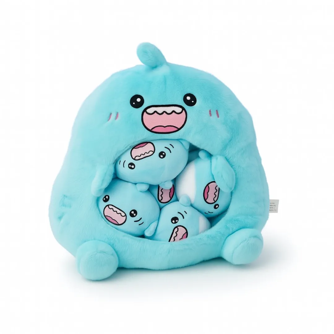 MagniToys Haai Knuffelkussen - Mini haaitjes - 40 cm - Vanaf 3 jaar