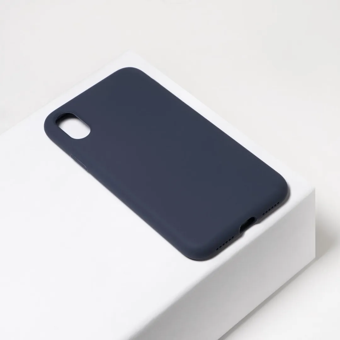 BMAX Siliconen Hoesje iPhone Xs Max - Donkerblauw BMAX86131531