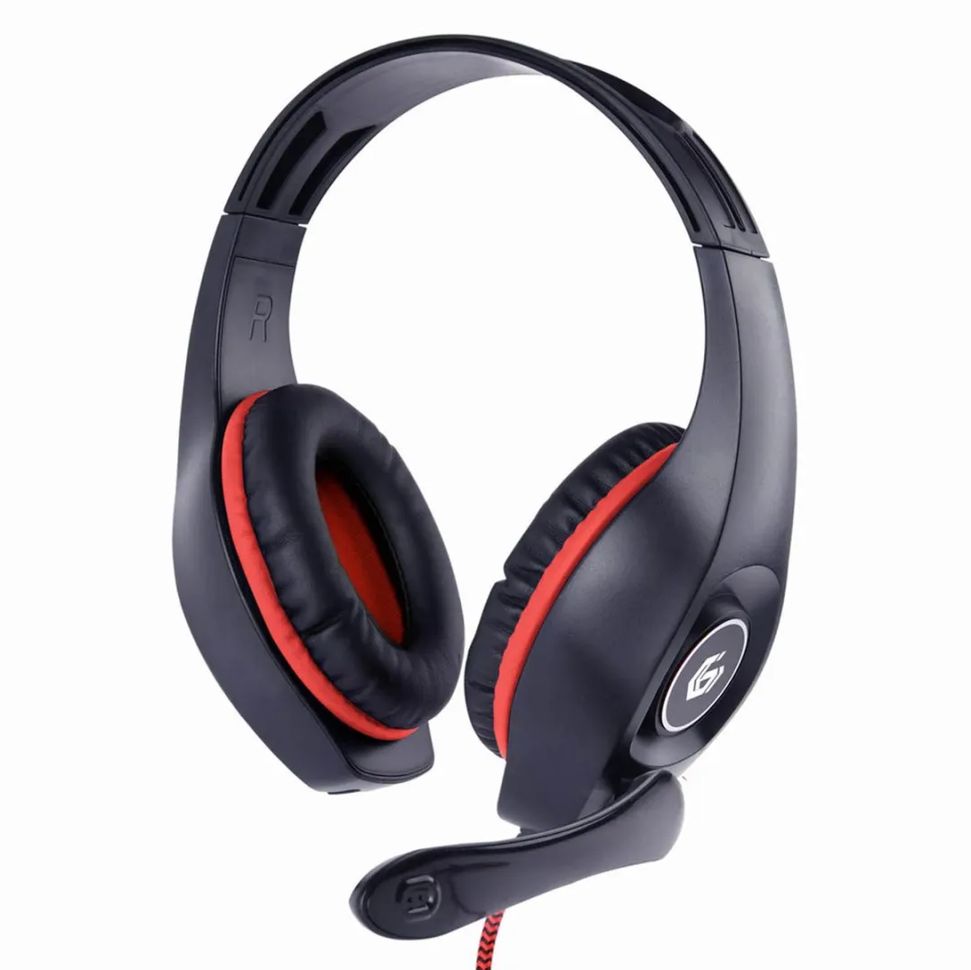 Gembird GHS-05-R Gaming Headset - 40mm Drivers - Rood-Zwart