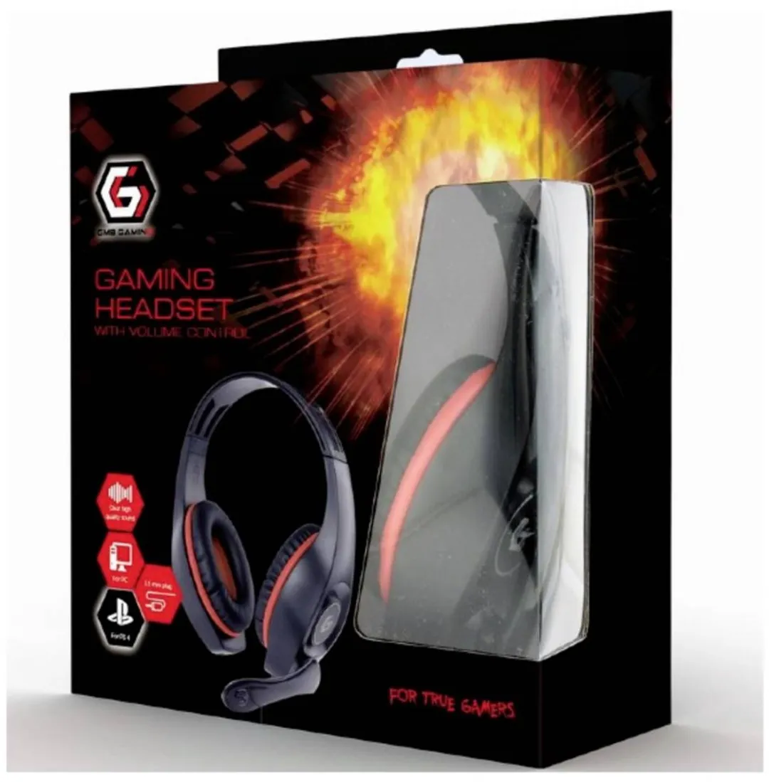 Gembird GHS-05-R Gaming Headset - 40mm Drivers - Rood-Zwart - afbeelding 6 van 6