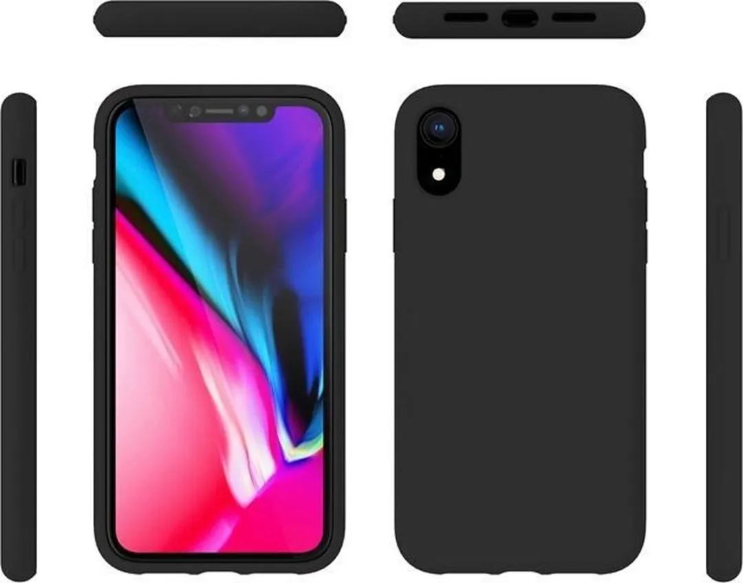 BMAX Siliconen Hoesje iPhone Xs 9867524332 - Zwart