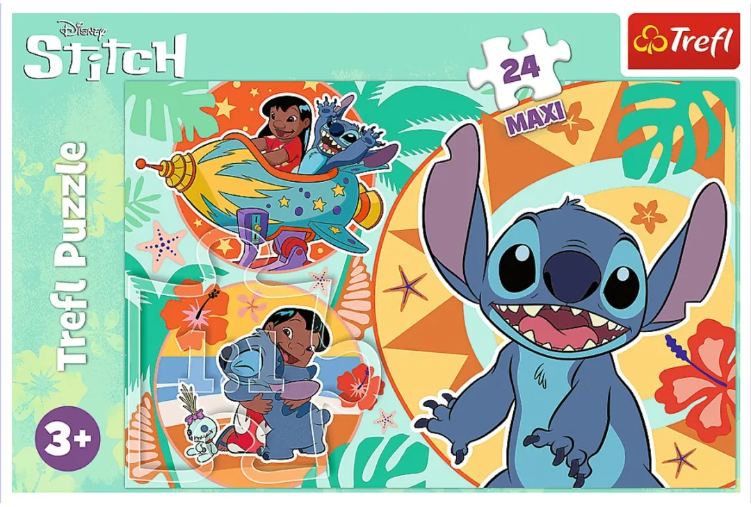 Trefl Legpuzzel Lilo & Stitch 24 Stuks - Wielkleurig