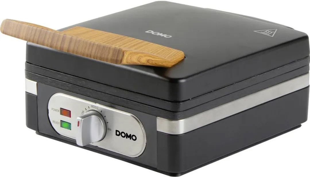 DOMO DO9275W Wafelijzer - XL wafels 4x7 - Belgische Wafels - PFAS-vrij - 1400W - Zwart