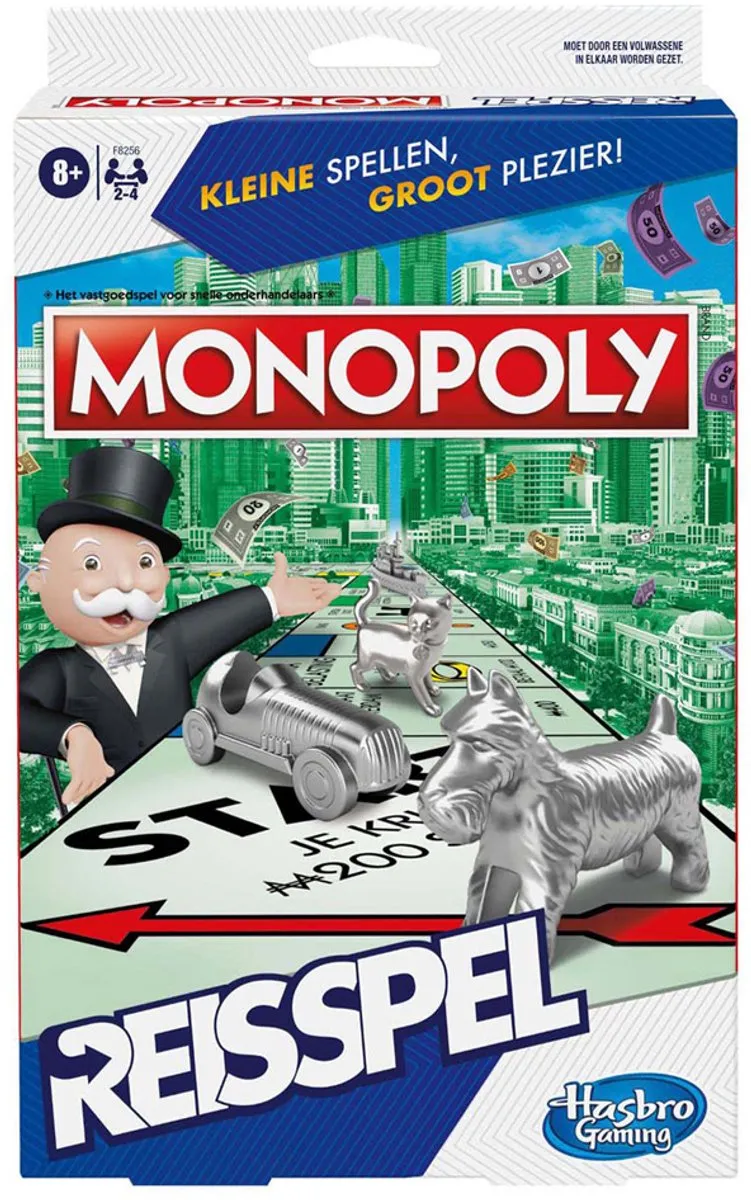 Hasbro Gaming Monopoly Reisspel F8256NS0 - 4 Spelers
