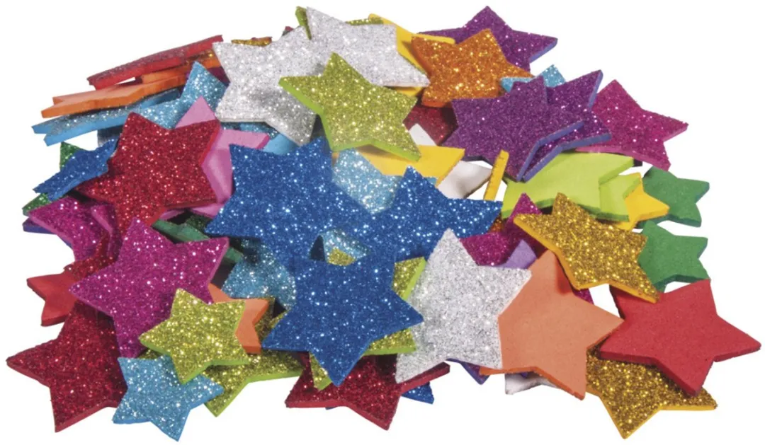 Rayher Knutsel Sterren Stickers - 100 Stuks - Multi Kleuren