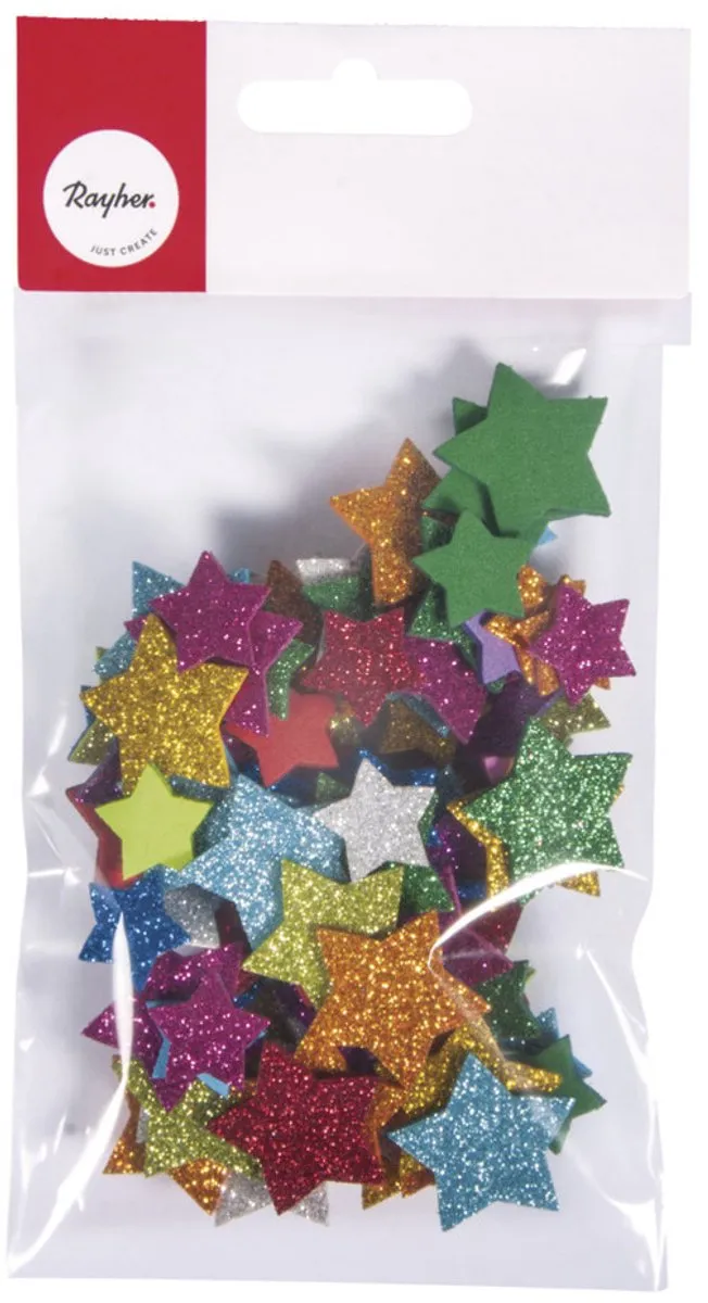 Rayher Knutsel Sterren Stickers - 100 Stuks - Multi Kleuren