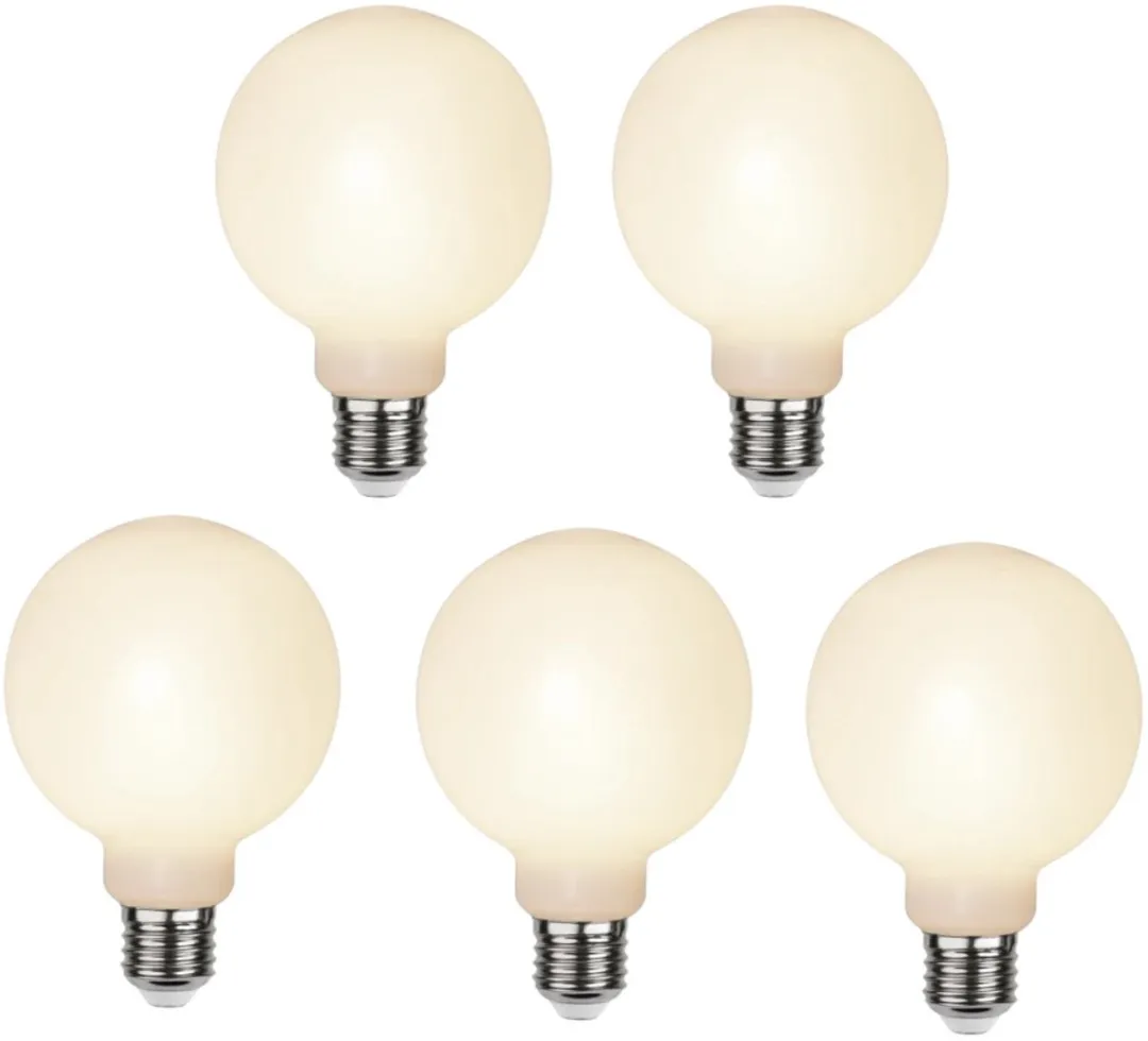Star Trading Prikkabel G95 Bol E27 1.2W Extra Warm Wit - 5 Stuks