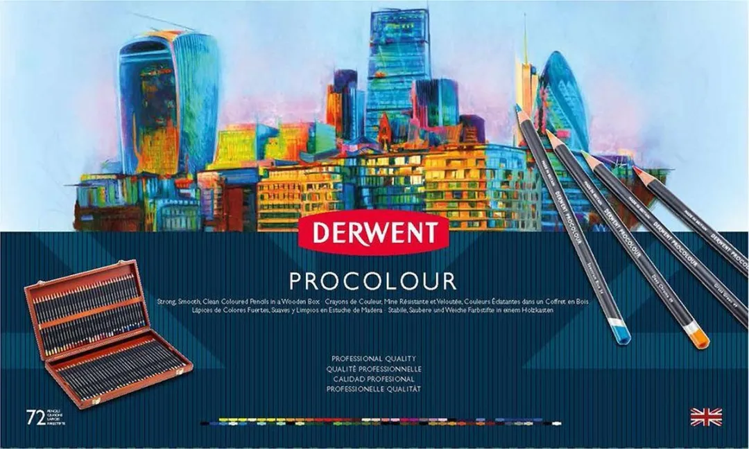 Derwent Procolour Houtenkist 72 Potloden
