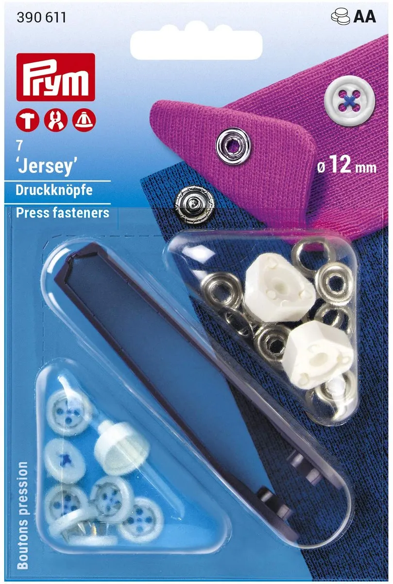 Prym Jersey Drukknopen 12mm - Blauw
