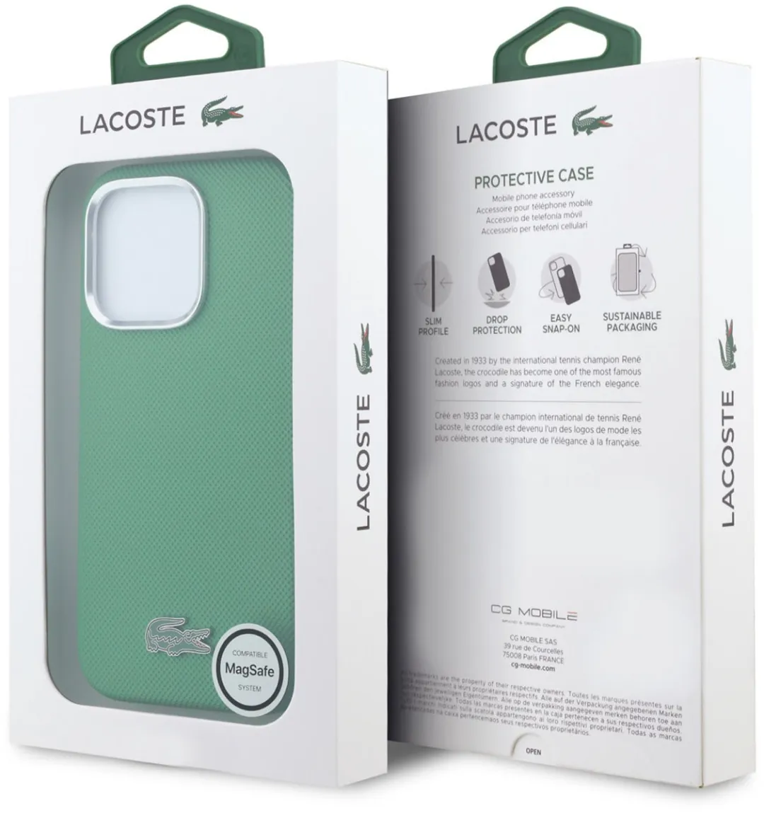 Lacoste Back Cover Case iPhone 16 Pro Max - Estragon Groen - MagSafe