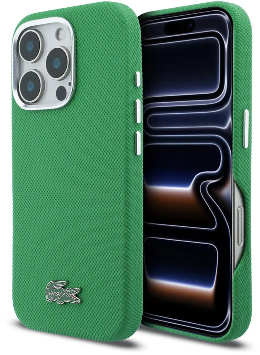 Lacoste Back Cover Case iPhone 16 Pro Max - Estragon Groen - MagSafe