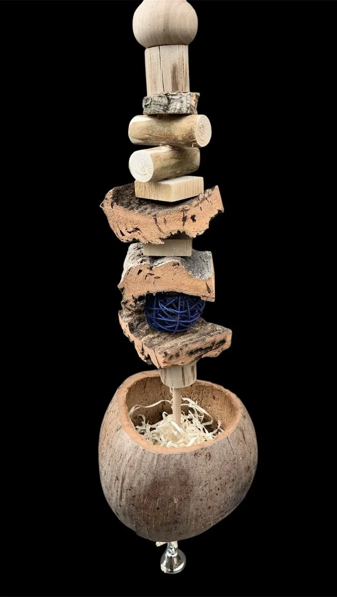 Home en dier -Vogel speelgoed - Papegaaien speelgoed - Coco Stick van Home en dier