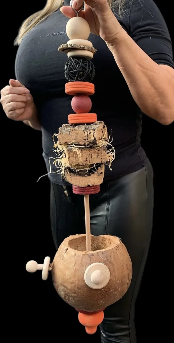 Home en dier -Vogel speelgoed - Papegaaien speelgoed - Coco Stick van Home en dier