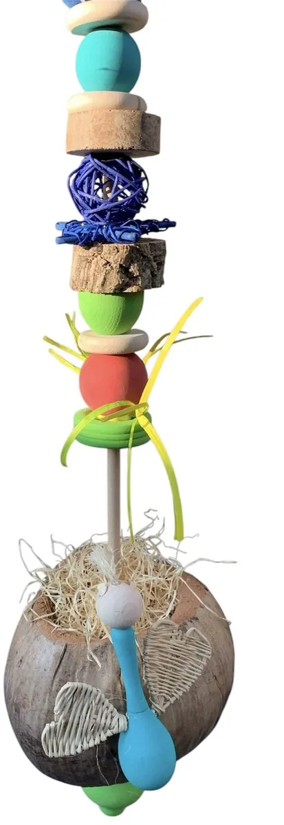 Home en dier -Vogel speelgoed - Papegaaien speelgoed - Coco Stick van Home en dier