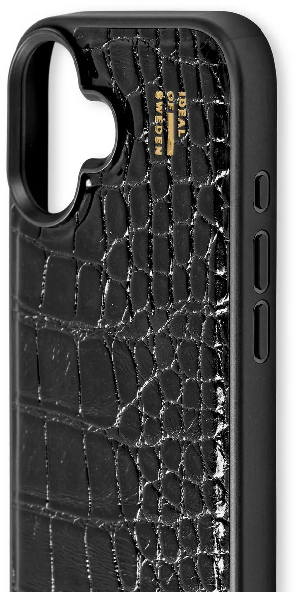 iDeal of Sweden iPhone 16 Vegan Leather Backcover IDVLC-I2461-334 - Zwart