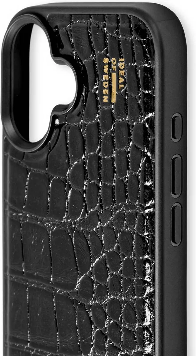 iDeal of Sweden iPhone 16 Vegan Leather Backcover IDVLC-I2461-334 - Zwart