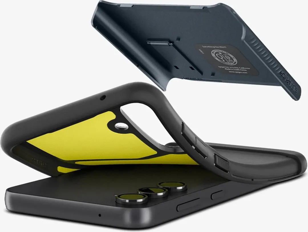 Spigen Slim Armor Hoesje ACS06378 - Samsung Galaxy S23 FE - 2 Pasjes - Zwart/Grijs