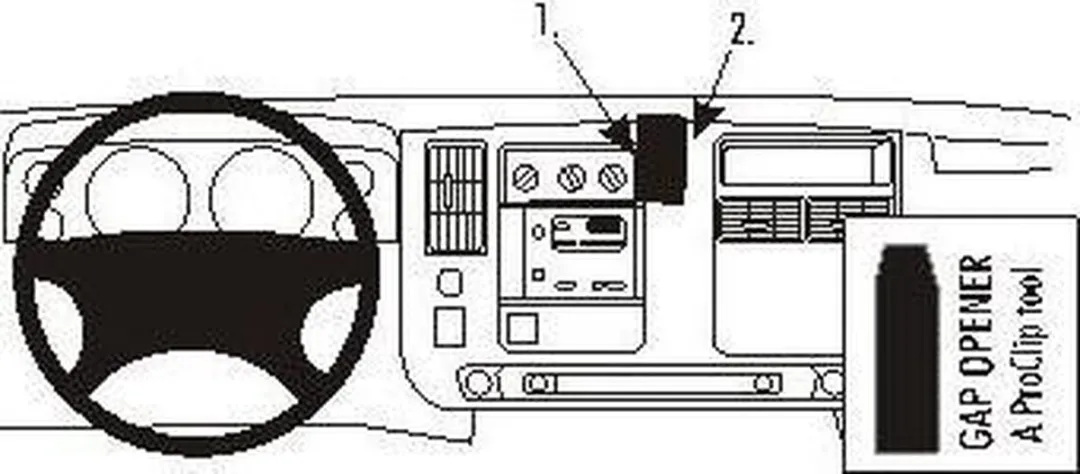 Brodit ProClip 853232 Chevrolet Express/Van Houder - Zwart