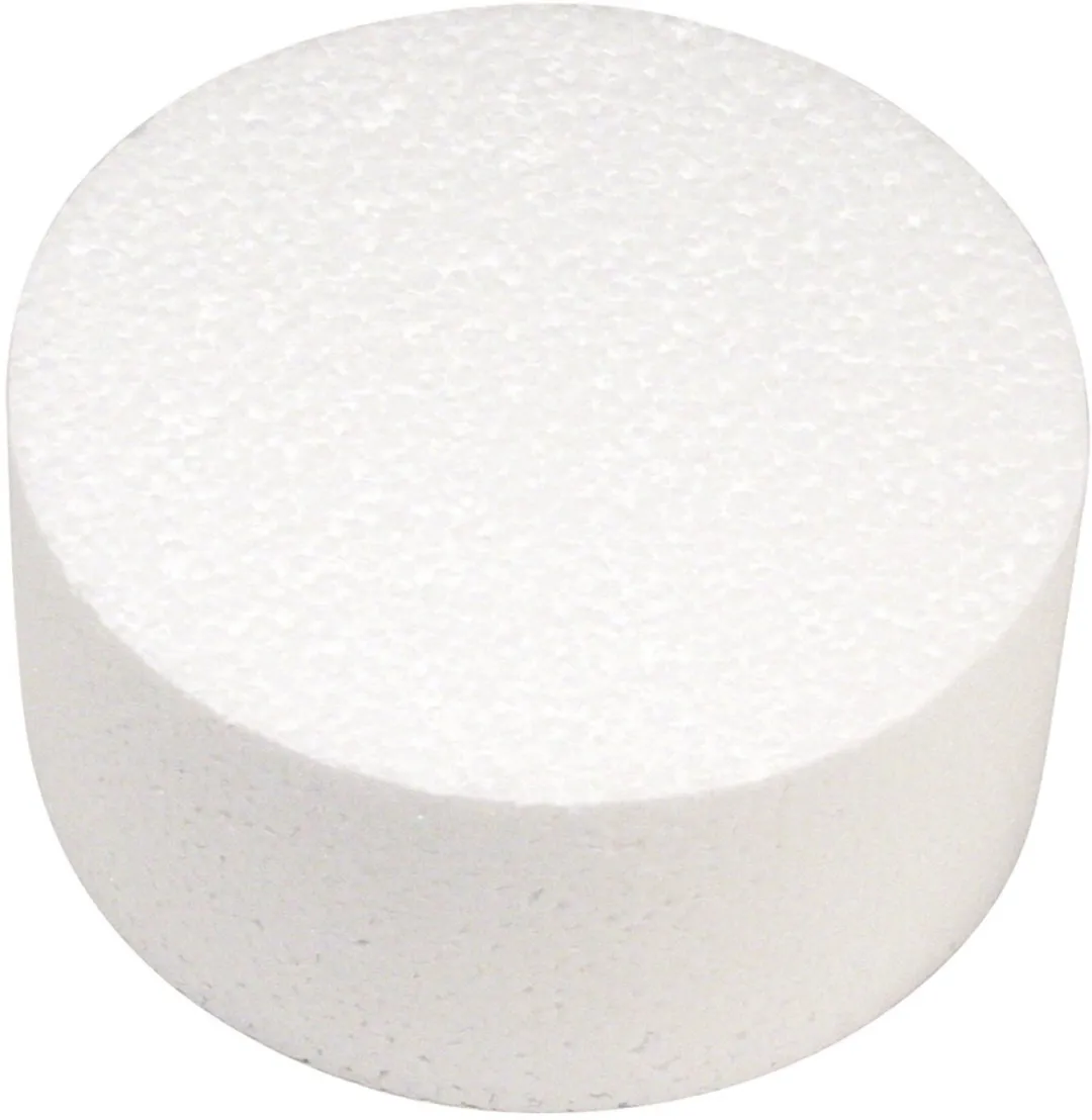 Rayher Piepschuim Schijven Ø10cm x 7cm Wit - 2 Stuks