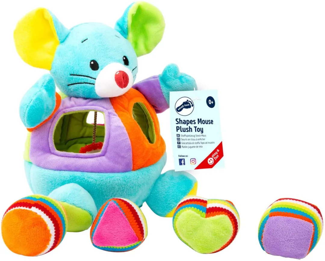 Small Foot Vormenstoof Muis Pluche - Multi Kleuren - afbeelding 2 van 5