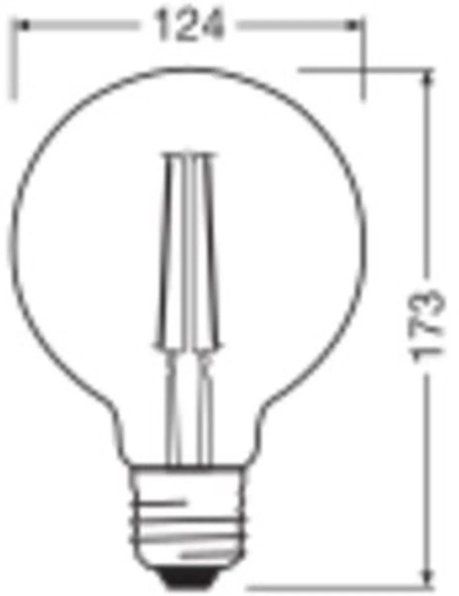 Osram LED Retro Bol 6.5W E27 Warmwit - 2200K - afbeelding 6 van 6