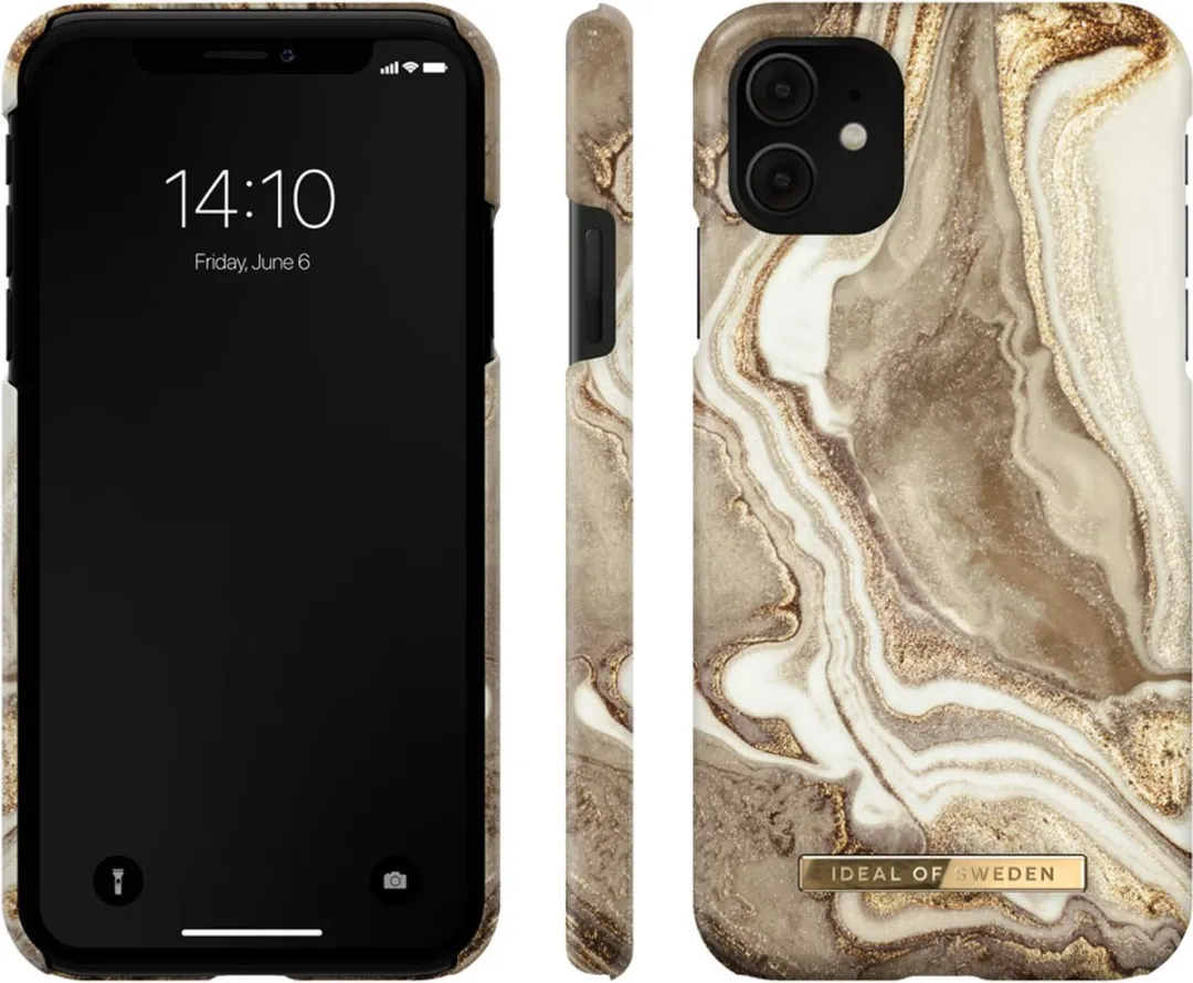 iDeal of Sweden Fashion Case iPhone 11/XR Golden Sand Marble - IDFCGM19-I1961-164 - afbeelding 3 van 6
